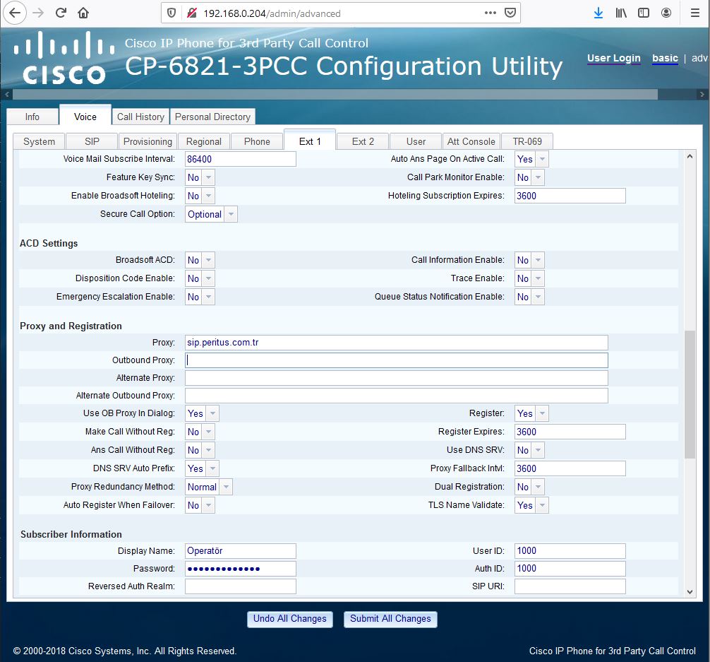 Cisco IP Telefon 6821